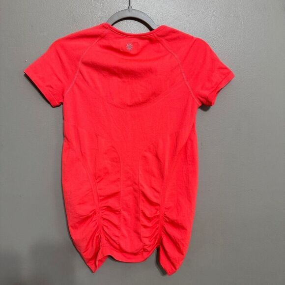 Athleta Fastest Track bight orange seamless tee size medium - Picture 2 of 5